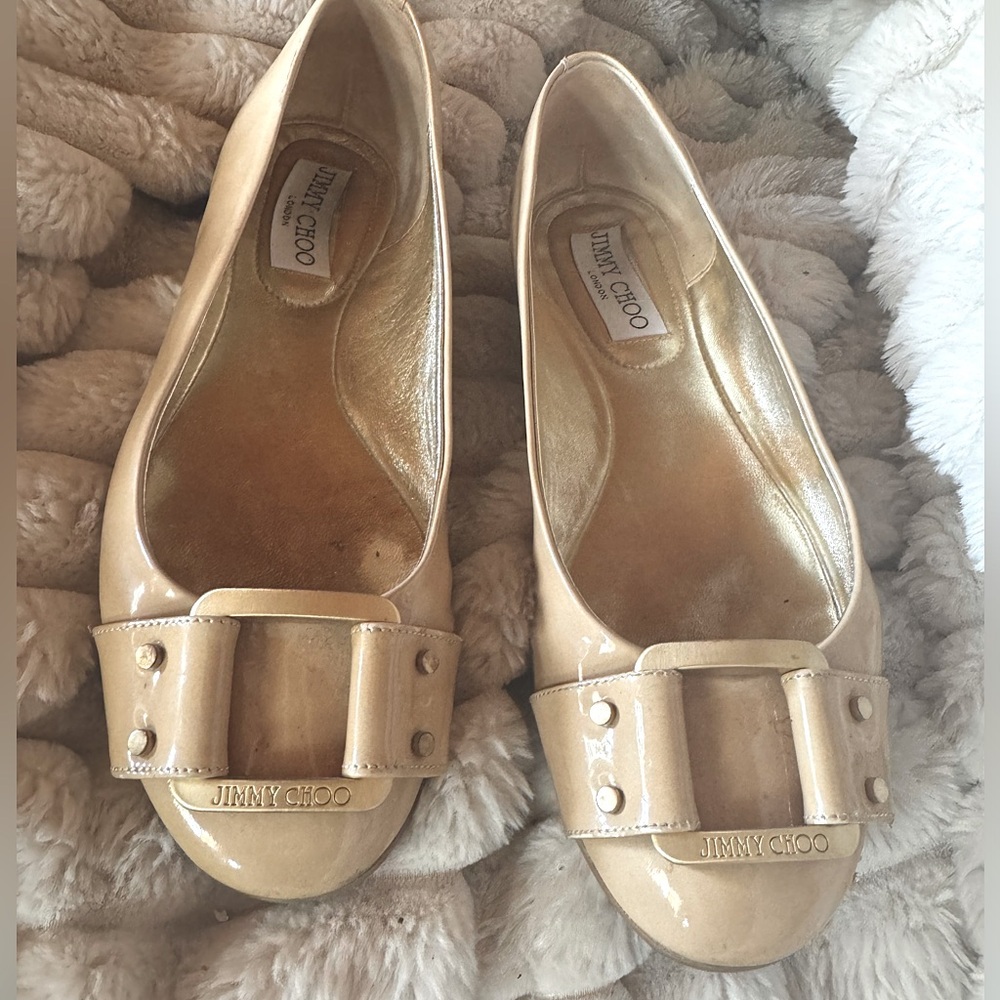 Jimmy Choo Nude Ballet Flats